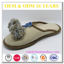 Good quality womens knitted fabrics indoor slipper